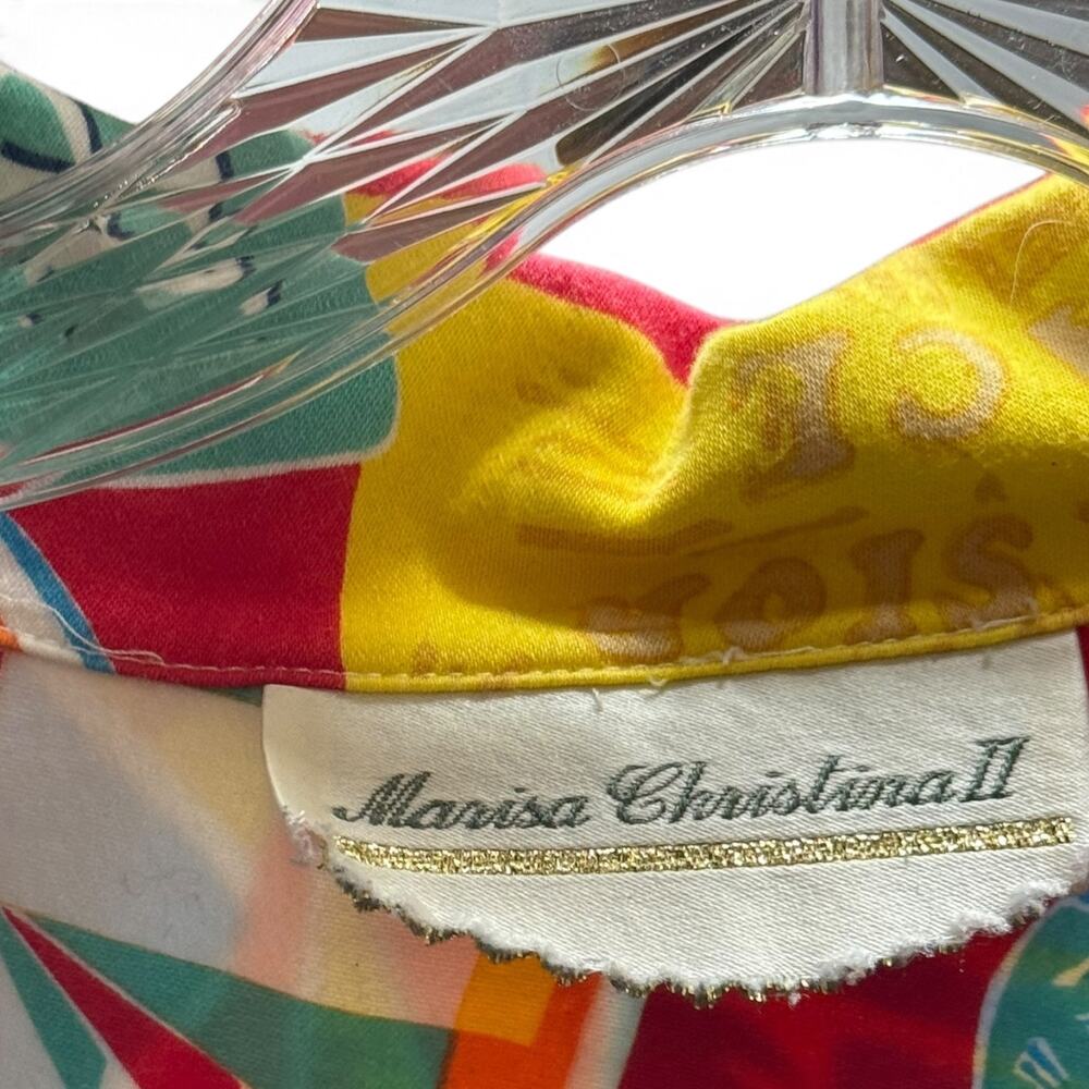 Marisa Christina II Vintage 80s 90s Made in USA Cotton Button Hawaiian Shirt XXL - Picture 4 of 4